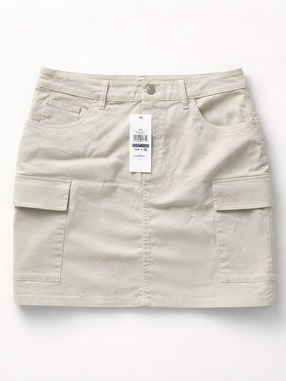 DKNY Cream Cargo Mini Skirt
